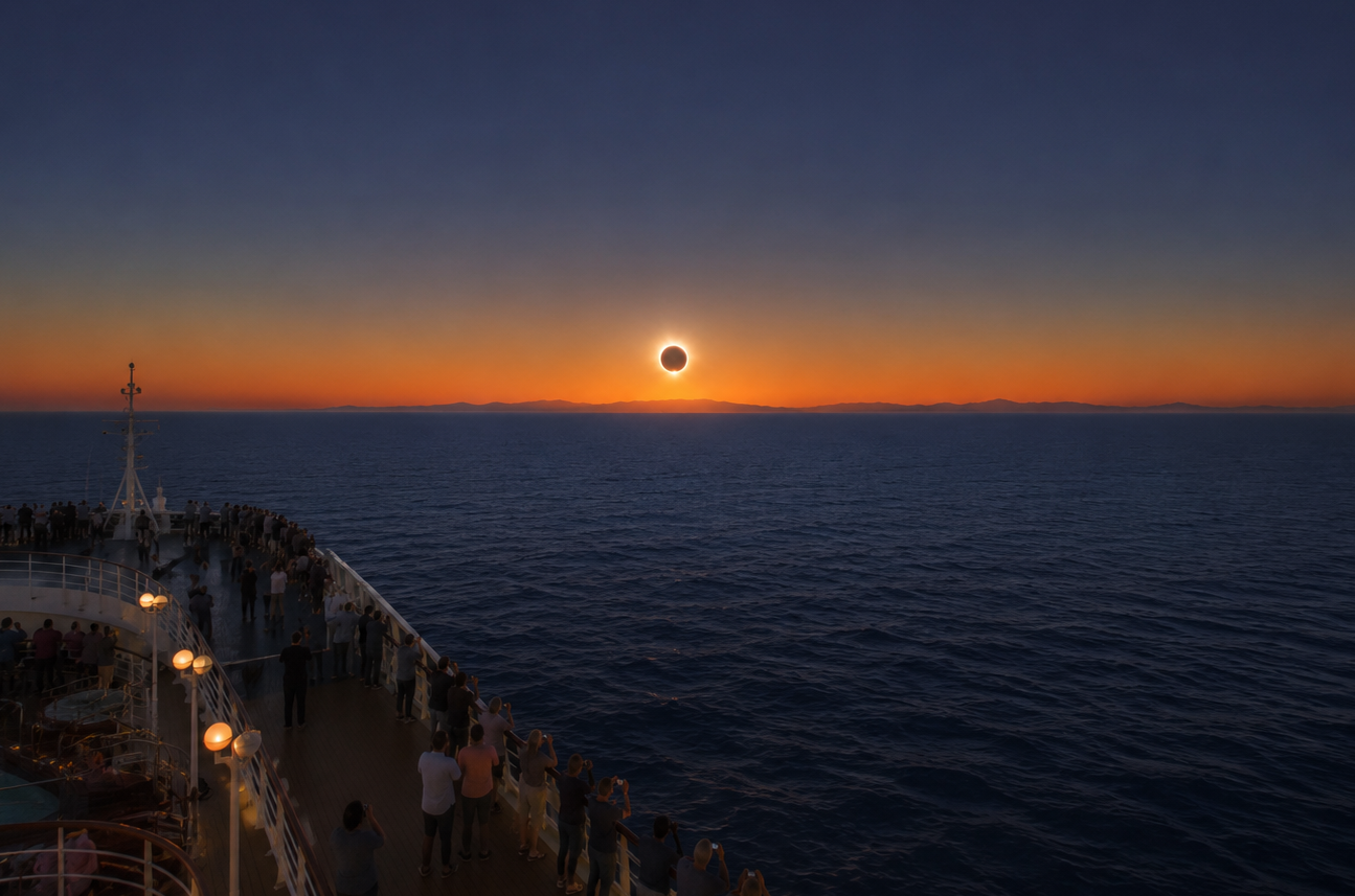 Un eclipse total desde el mar: la propuesta de Trasmed para el 12 de agosto