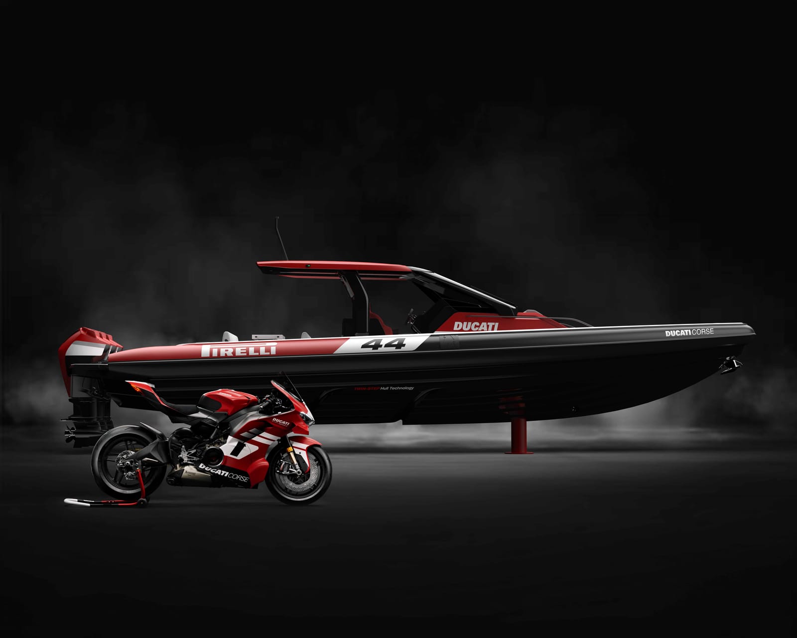 PIRELLI 44 Ducati Edition: un maxi-RIB con tecnología prestada de MotoGP