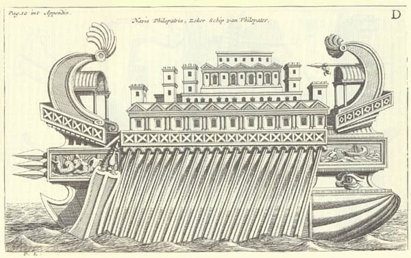 El yate de fiesta de la antigua Roma emerge frente a Alejandría