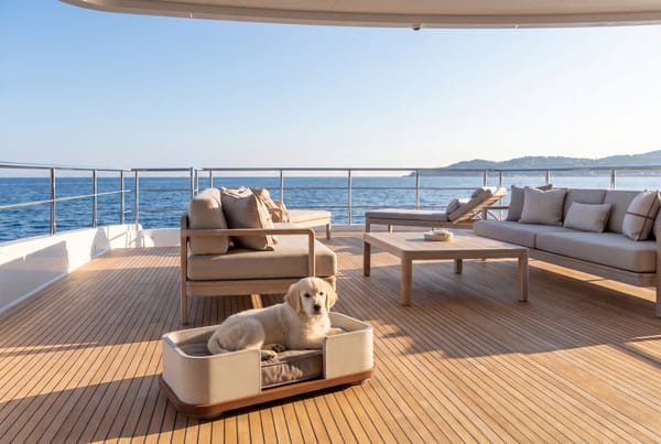Una cama para perros de 500 euros: el lujo también navega